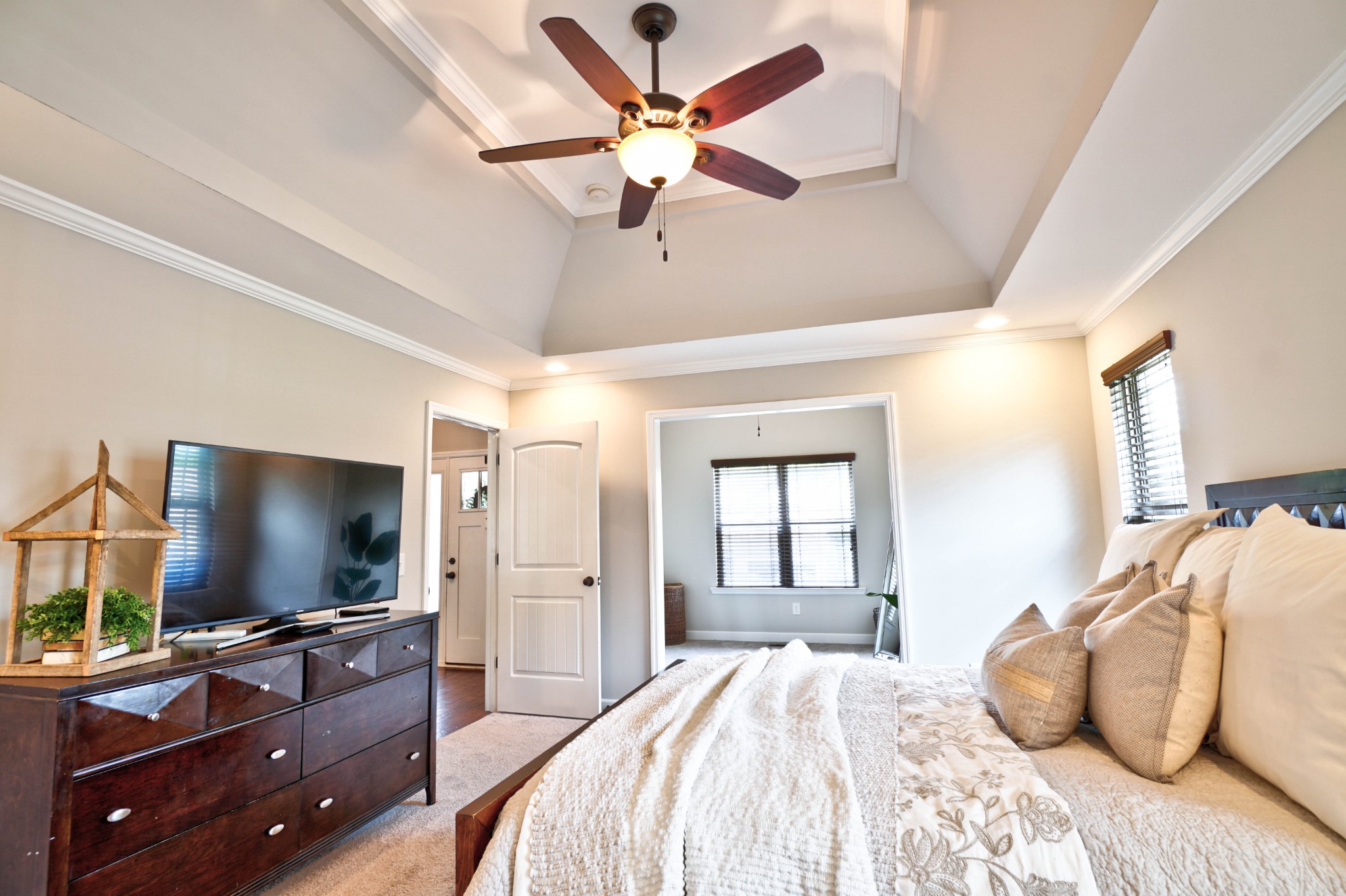 221 Abbey Road Lebanon, TN 37090 - Photo 14 of 36 a bedroom with a bed and a flat screen tv