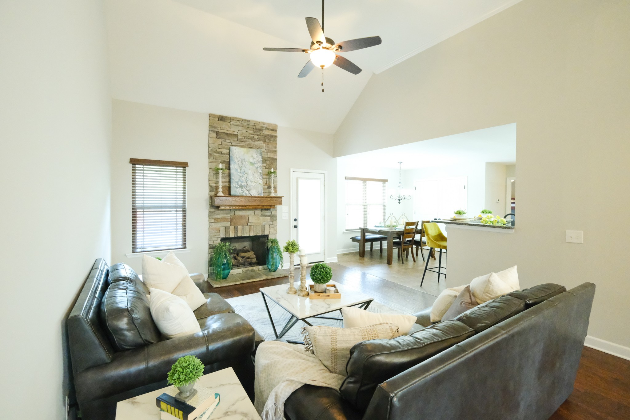 221 Abbey Road Lebanon, TN 37090 - Photo 4 of 36 a living room with furniture and a fireplace