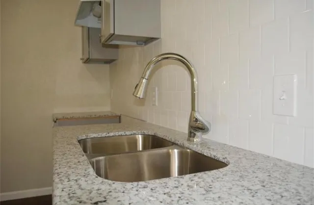 a close view of sink and tap