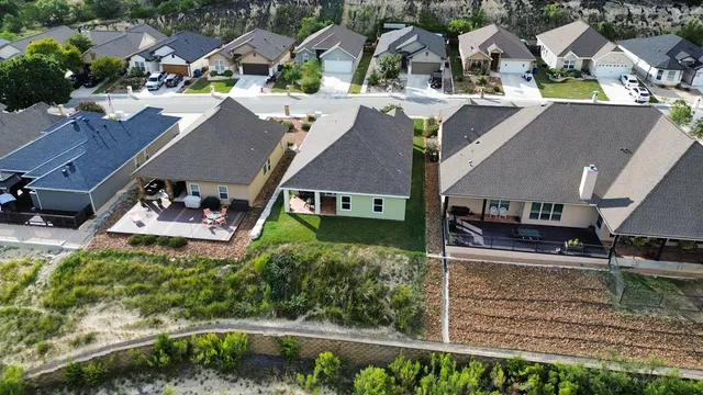 an aerial view of multiple house