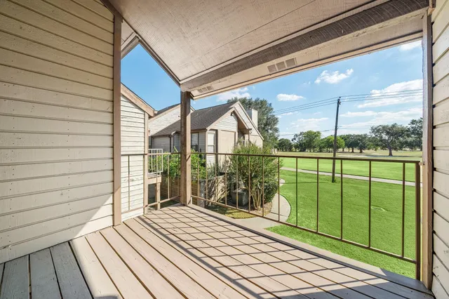 a view of wooden door