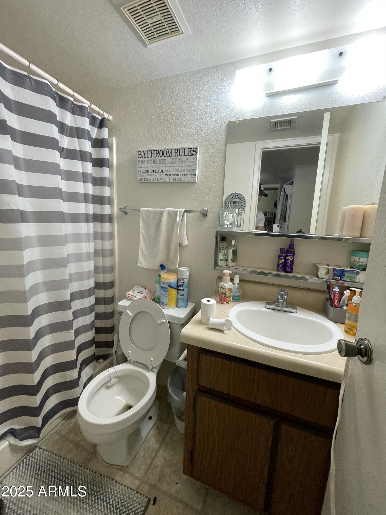 2822 East Kathleen Road Phoenix, AZ 85032 - Photo 27 of 30 a bathroom with a sink a toilet and mirror