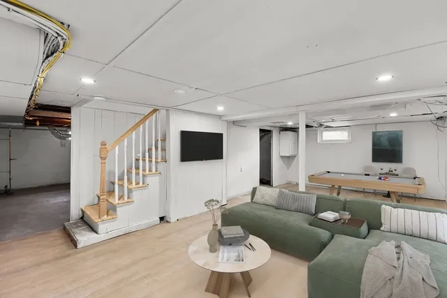 a view of a yard with a slide