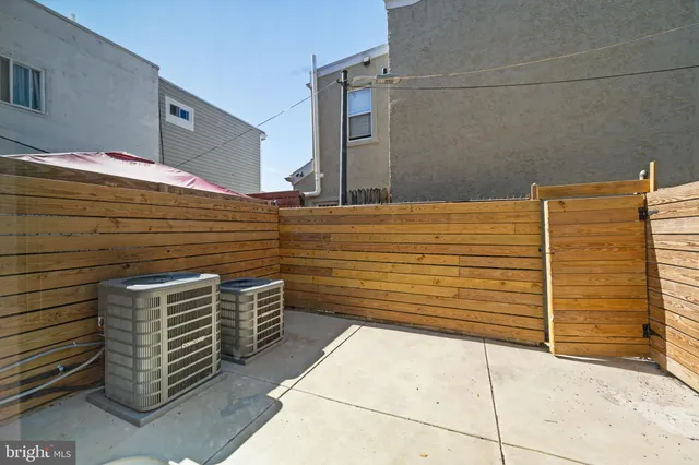 a view of a wooden door