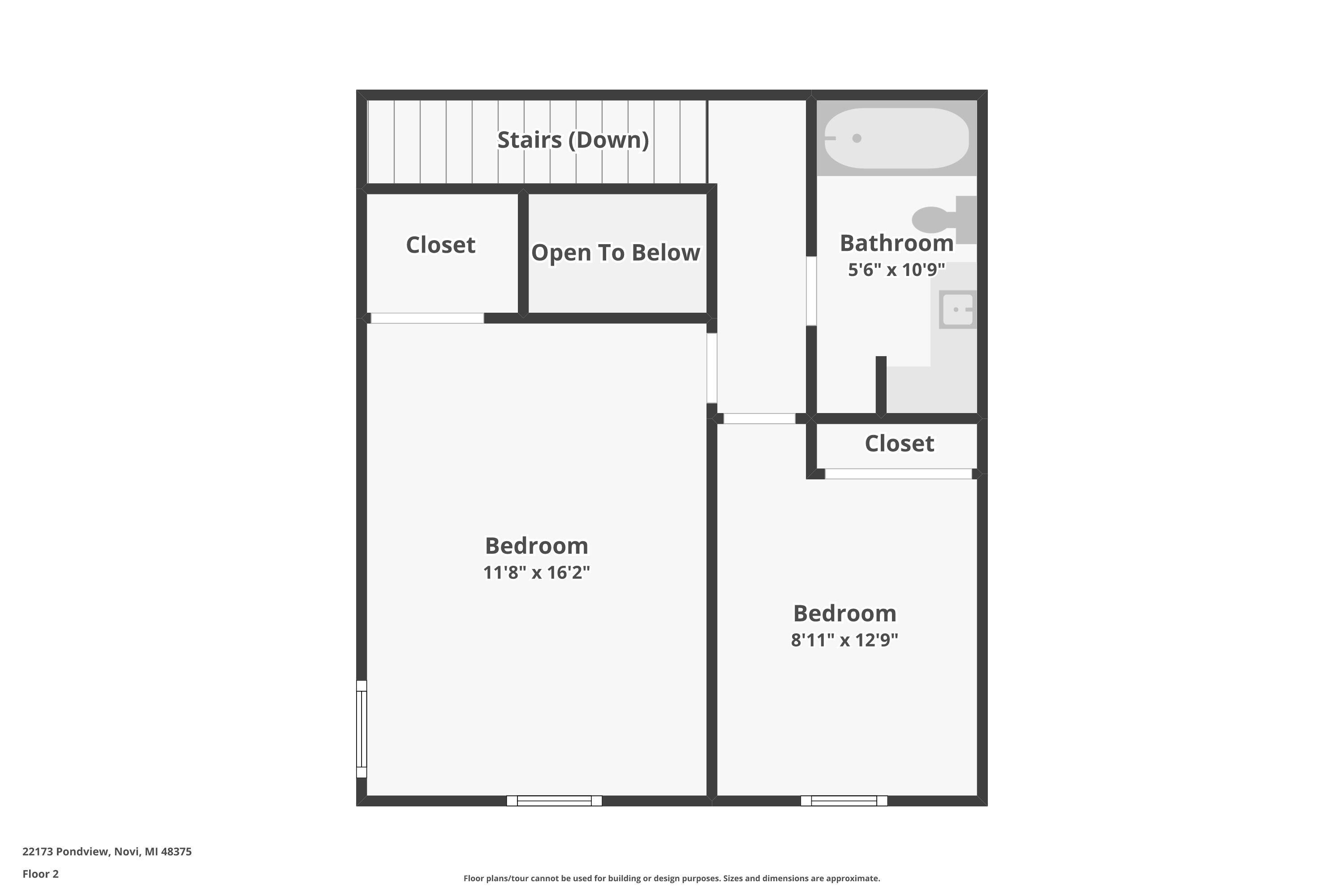22173 Pondview Novi, MI 48375 - Photo 35 of 36 Upper Floor Plan