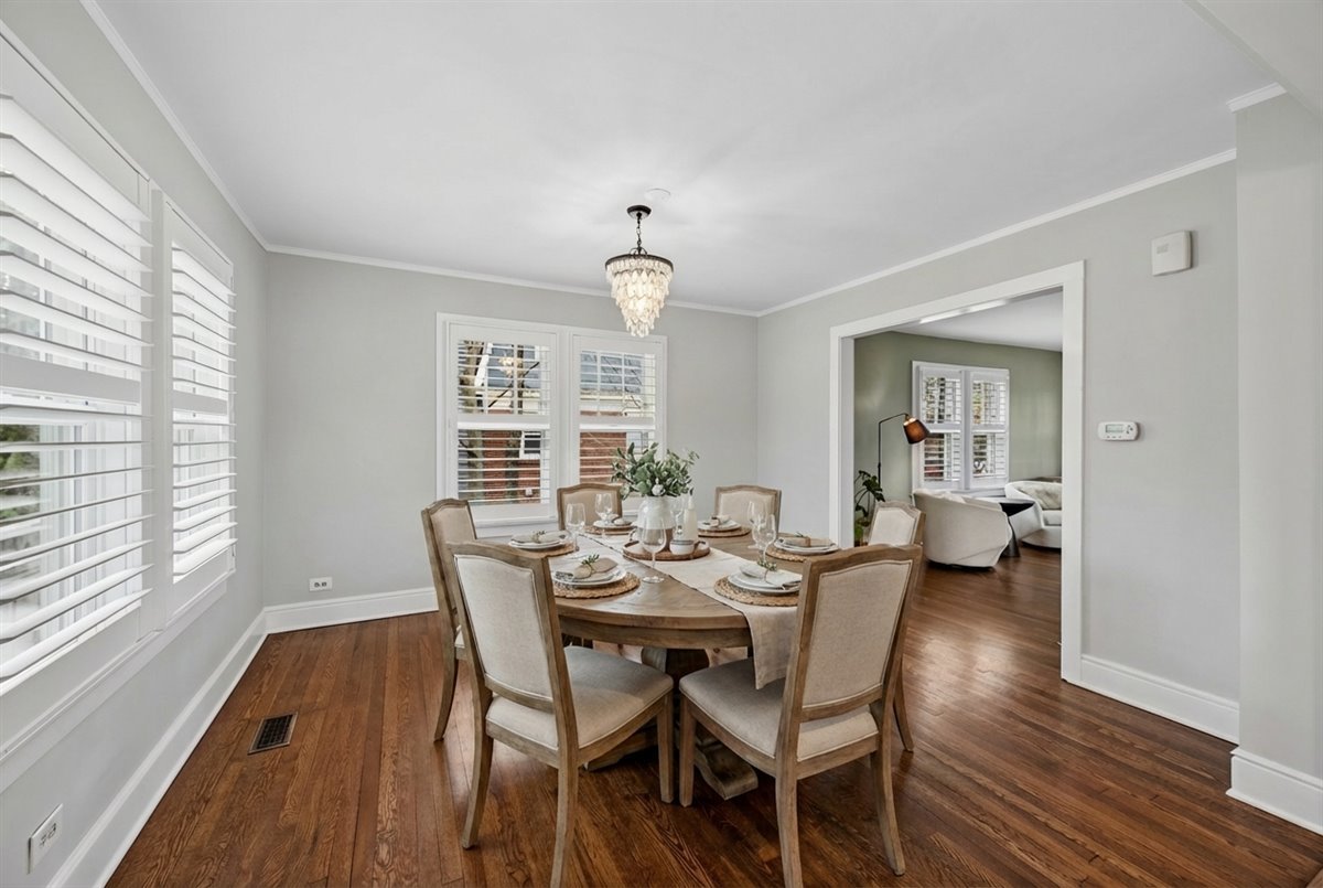 347 Keystone Avenue River Forest, IL 60305 - Photo 14 of 36 a dining room with furniture and wooden floor