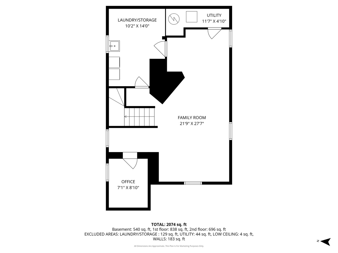 347 Keystone Avenue River Forest, IL 60305 - Photo 31 of 36 a black and white photo of a floor plan