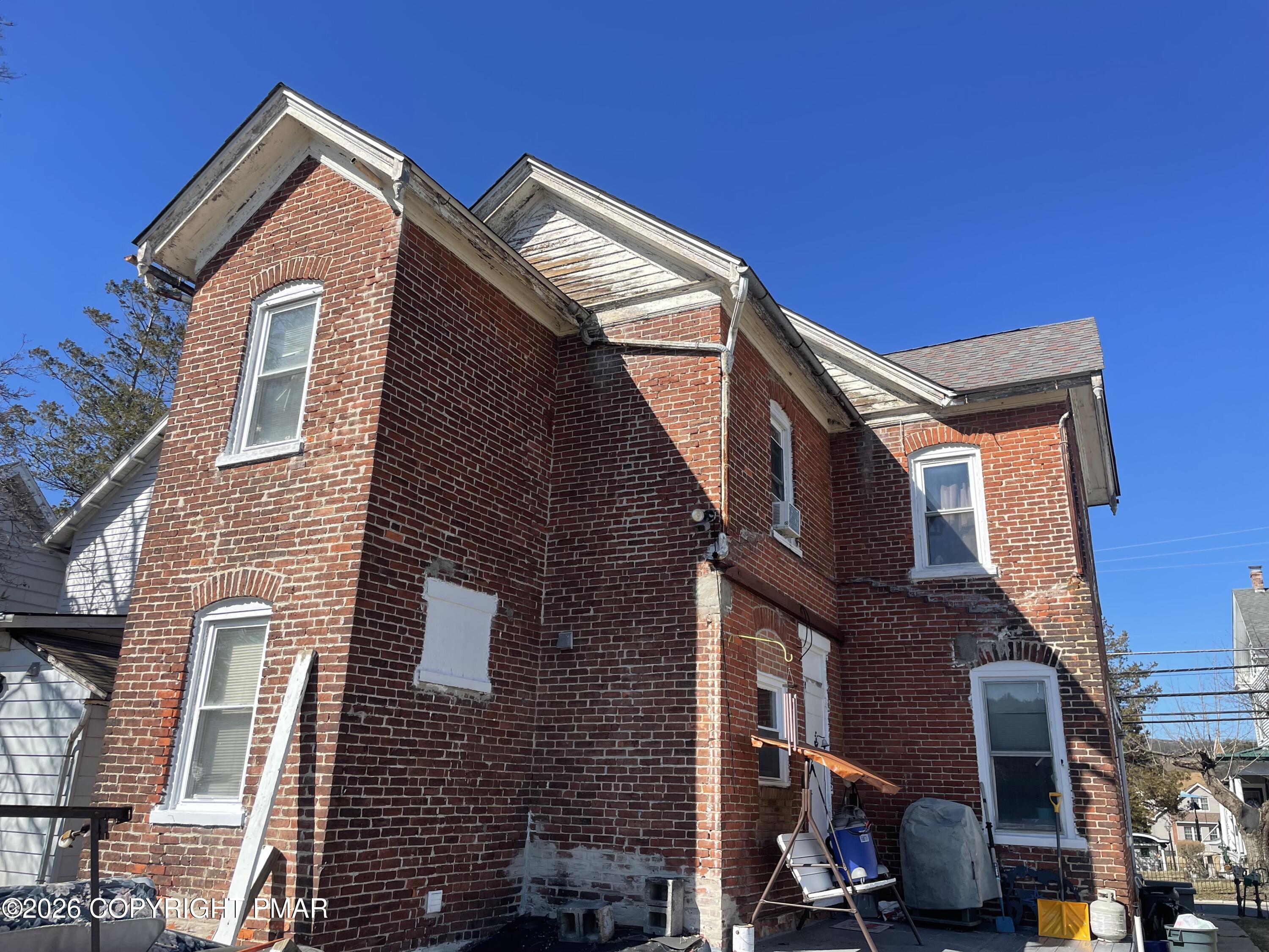 a front view of a house