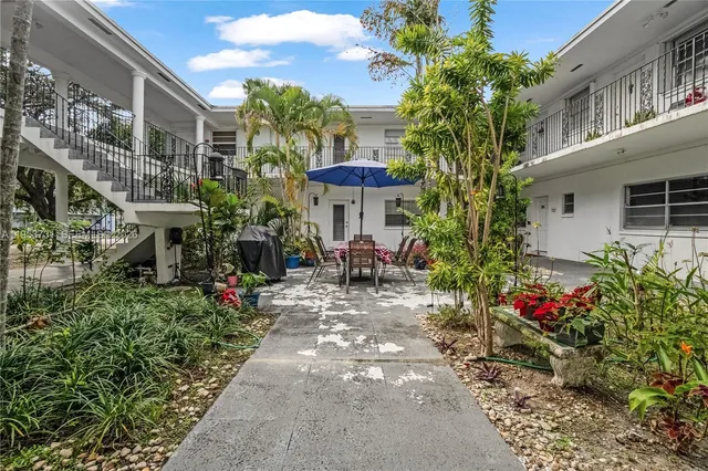 a view of a house with sitting area