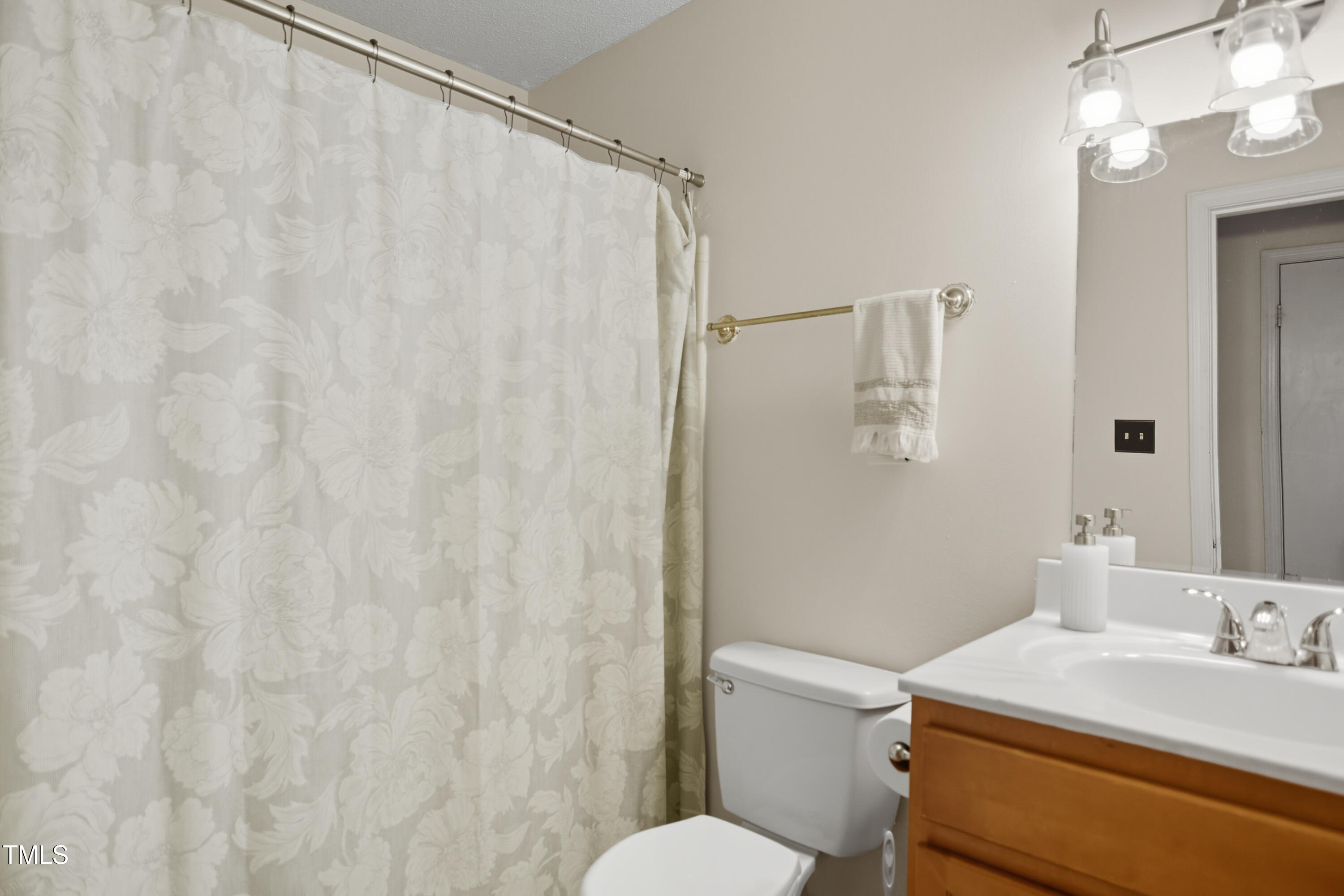 1421 Lions Way Raleigh, NC 27604 - Photo 12 of 22 a bathroom with a sink vanity mirror and toilet