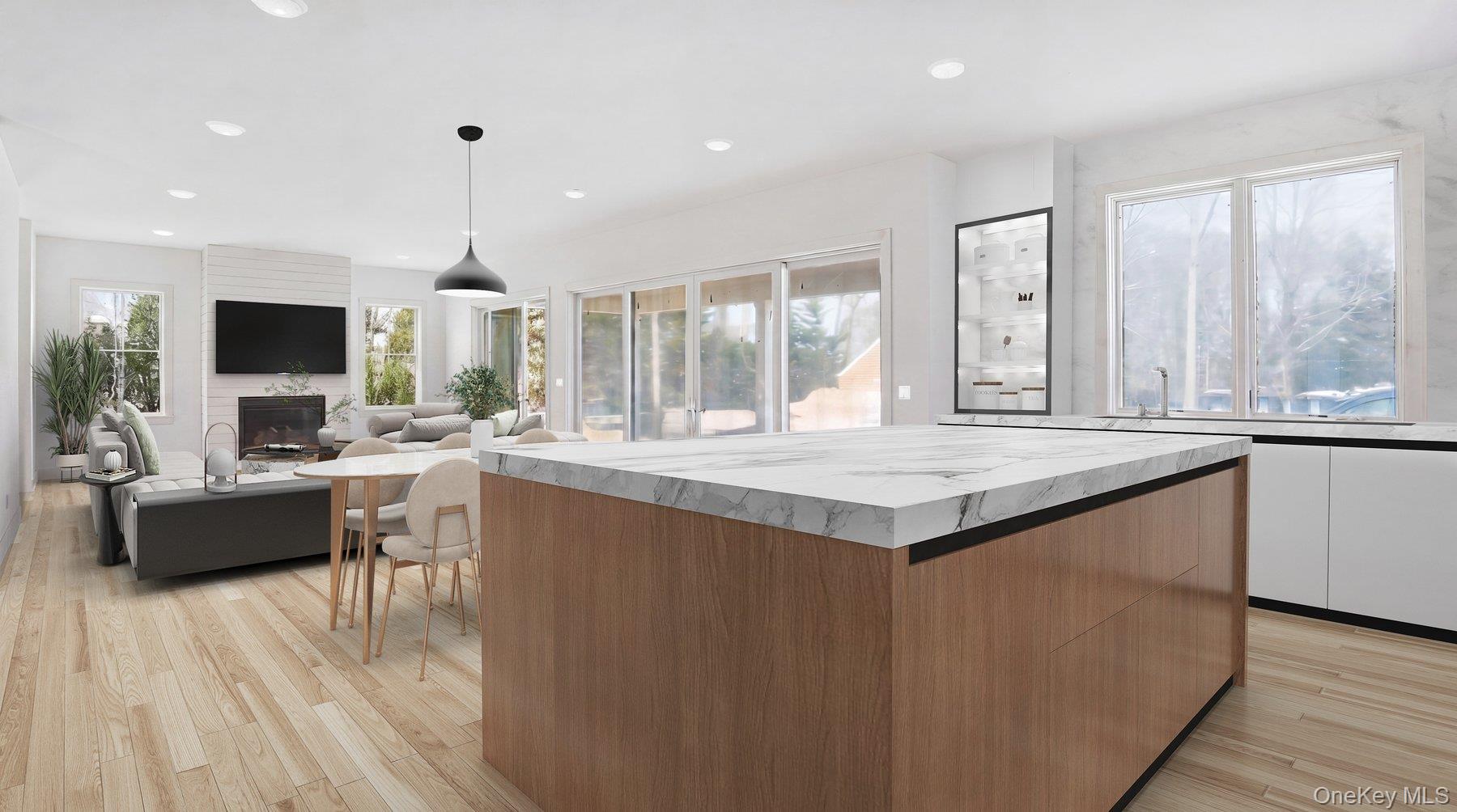 12 Red Creek Road Hampton Bays, NY 11946 - Photo 5 of 13 Virtually Staged Eat-in-Kitchen