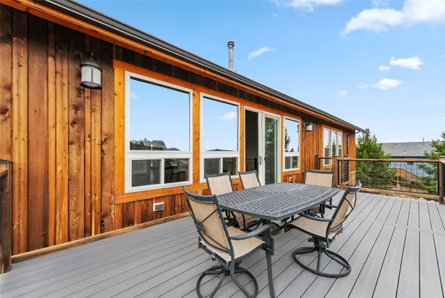 a view of a lake with a mountain in the background