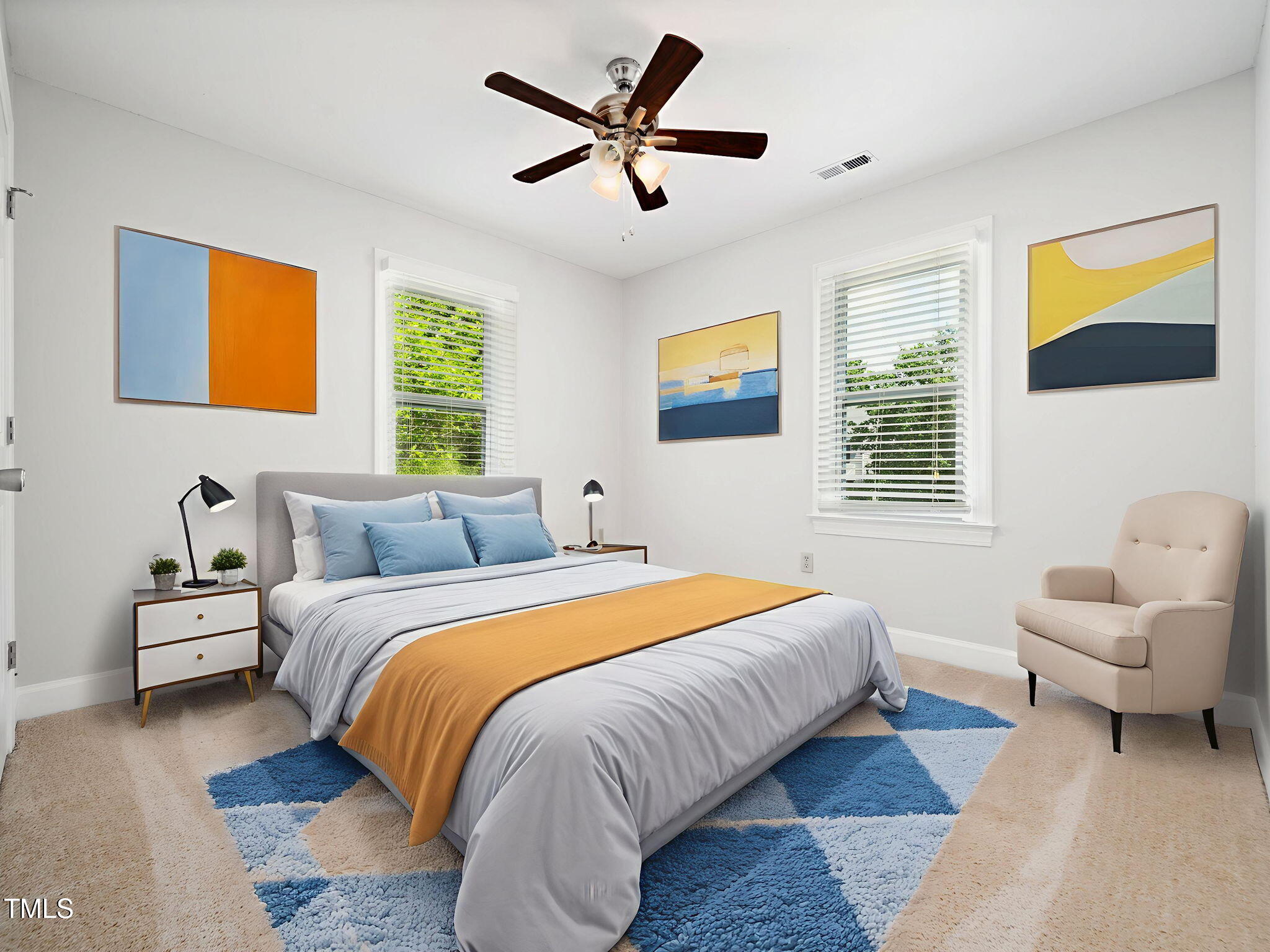 3909 Iron Horse Road Raleigh, NC 27616 - Photo 39 of 47 a bedroom with a bed and a couch
