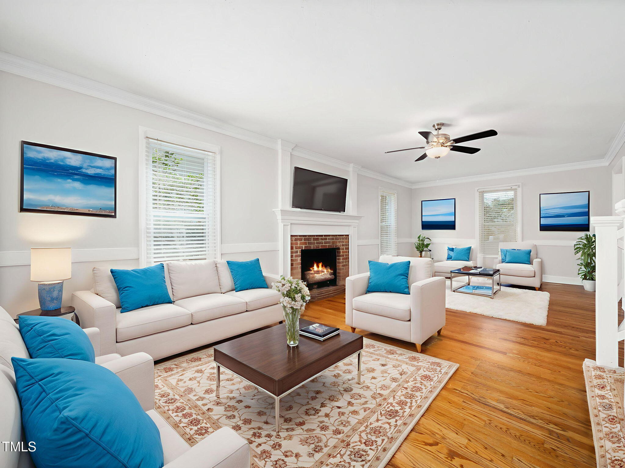 3909 Iron Horse Road Raleigh, NC 27616 - Photo 5 of 47 a living room with furniture fireplace and a window