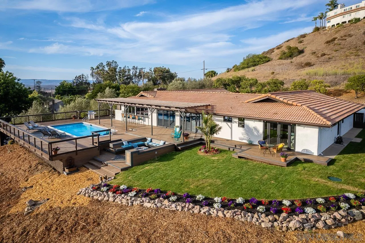 1647 Sleeping Indian Road Fallbrook, CA 92028 - Photo 41 of 48 an aerial view of a house with swimming pool garden and patio