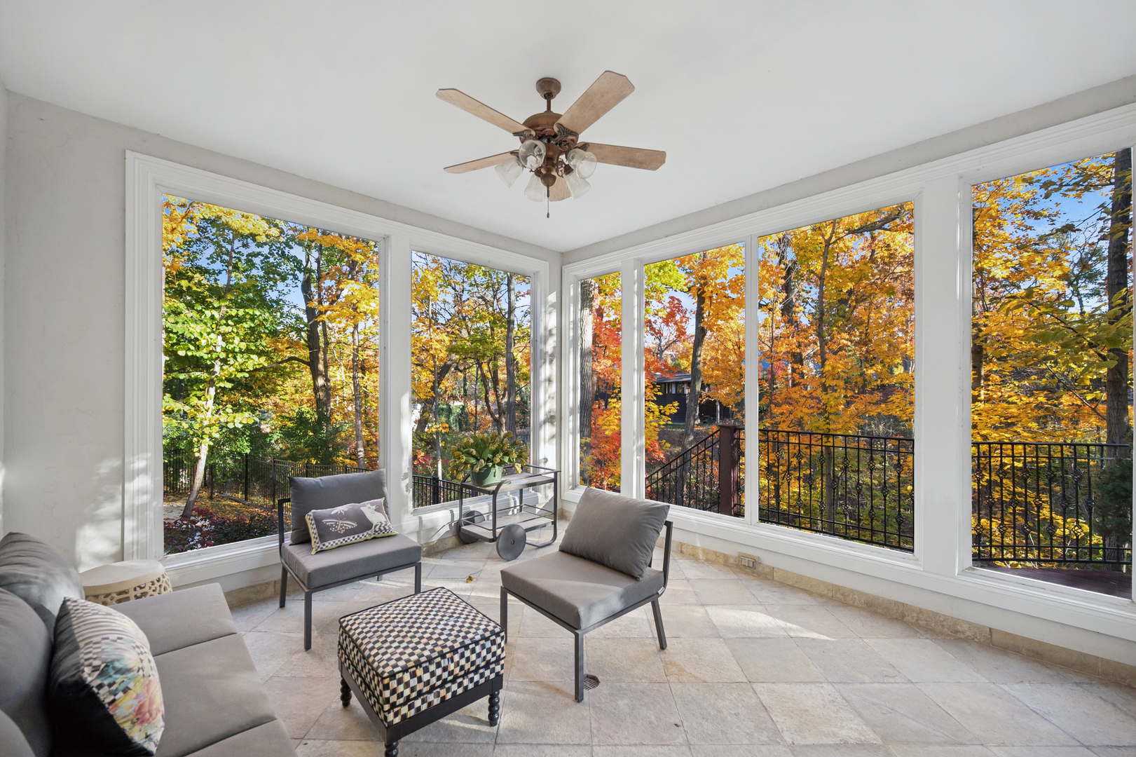 130 Maple Hill Road Glencoe, IL 60022 - Photo 13 of 47 a living room with furniture and a large window