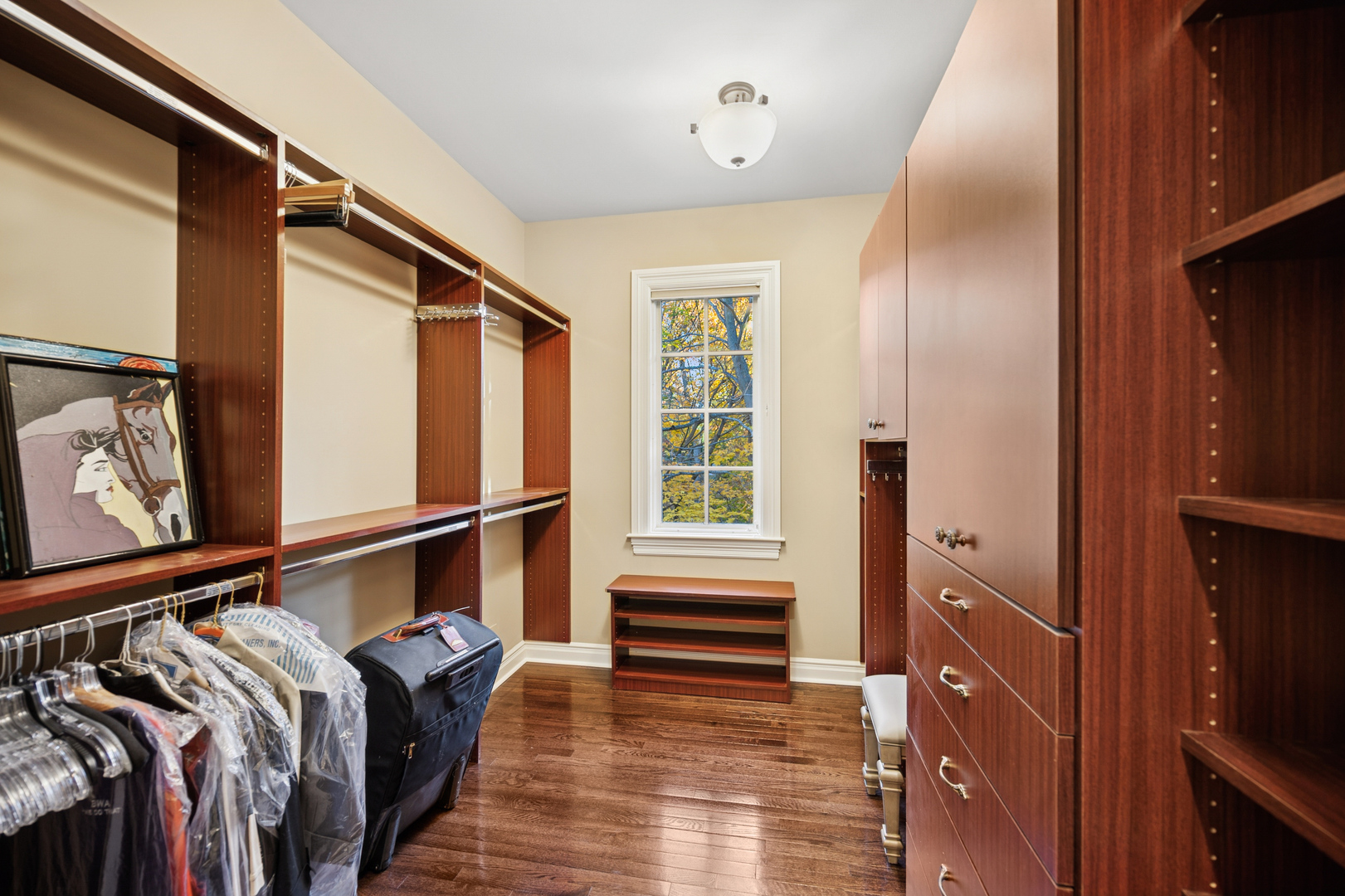 130 Maple Hill Road Glencoe, IL 60022 - Photo 24 of 47 a view of walk in closet with clothes and shoes