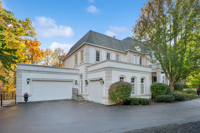 front view of a house with a street