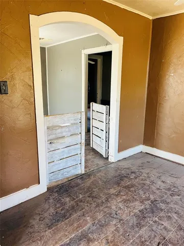 an empty room with closet