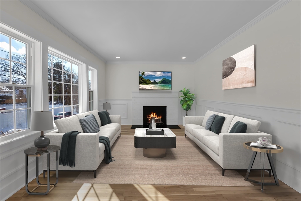 4 Hancock Street Shrewsbury, MA 01545 - Photo 5 of 33 a living room with furniture and a fireplace