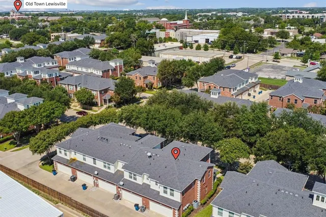 an aerial view of a city