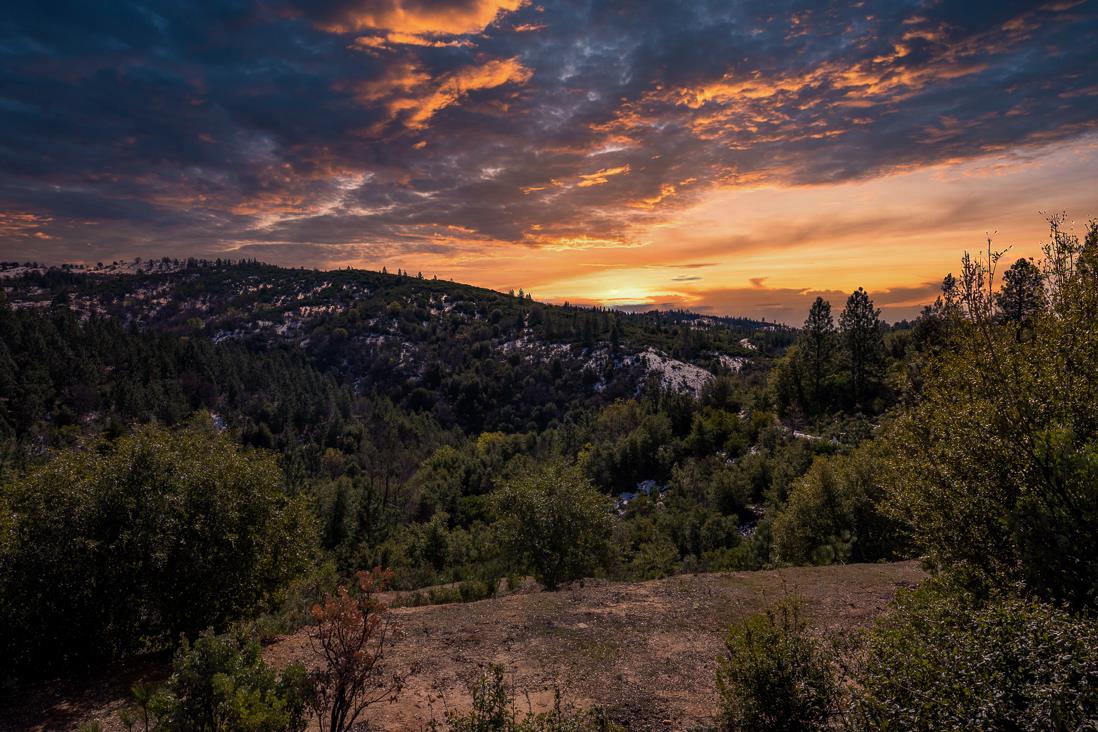 a view of city and mountain