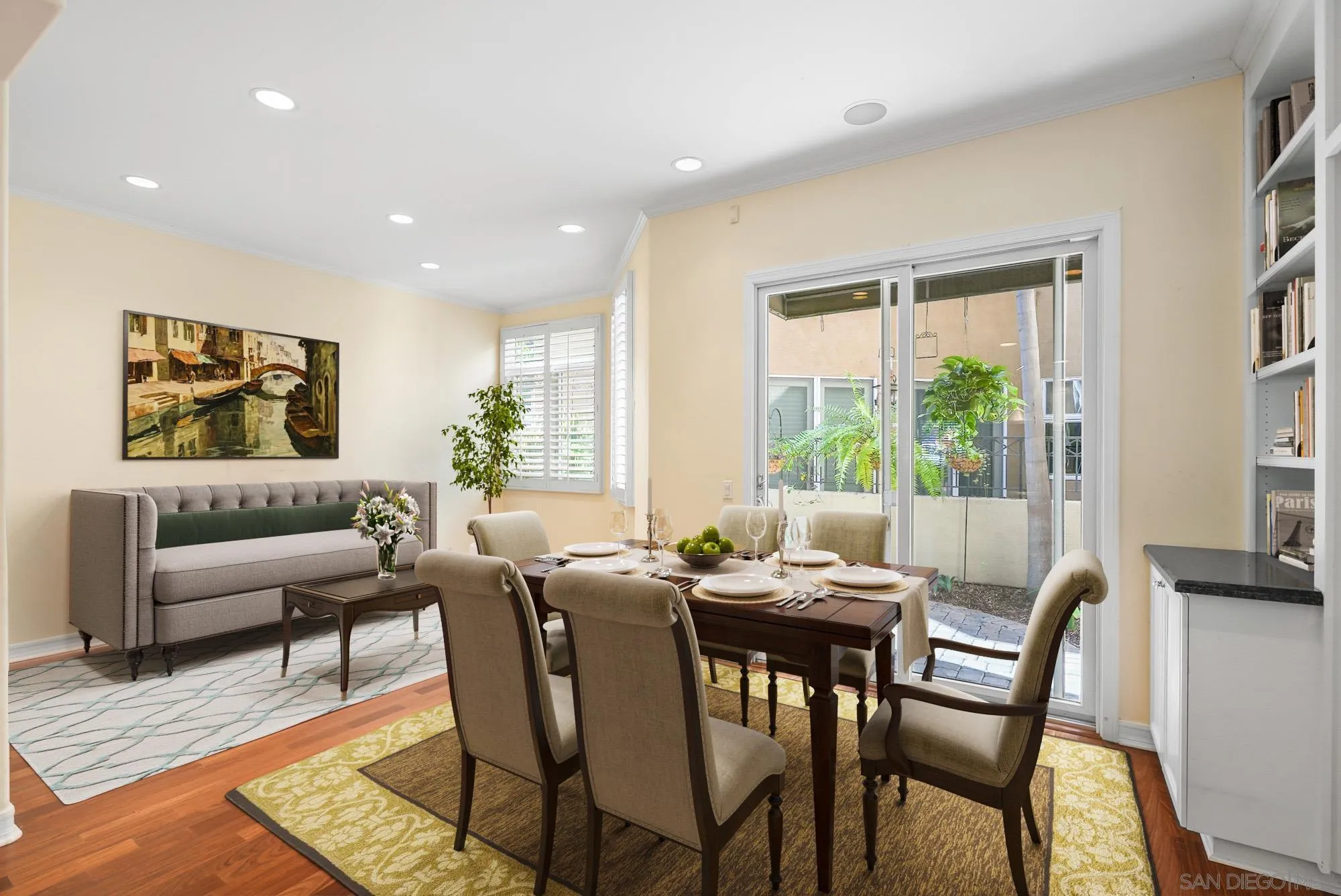 7836 Ivanhoe Avenue La Jolla, CA 92037 - Photo 2 of 31 a view of a dining room with furniture window and outside view