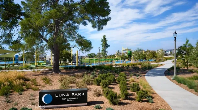 a view of a park with of trees