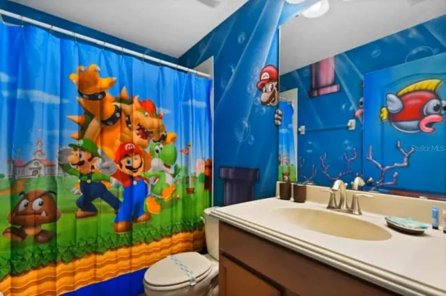 a outdoor space with furniture