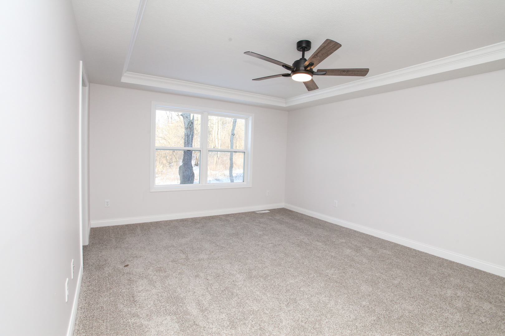 108 Dugan Trail Downs, IL 61736 - Photo 14 of 44 an empty room with windows and fan