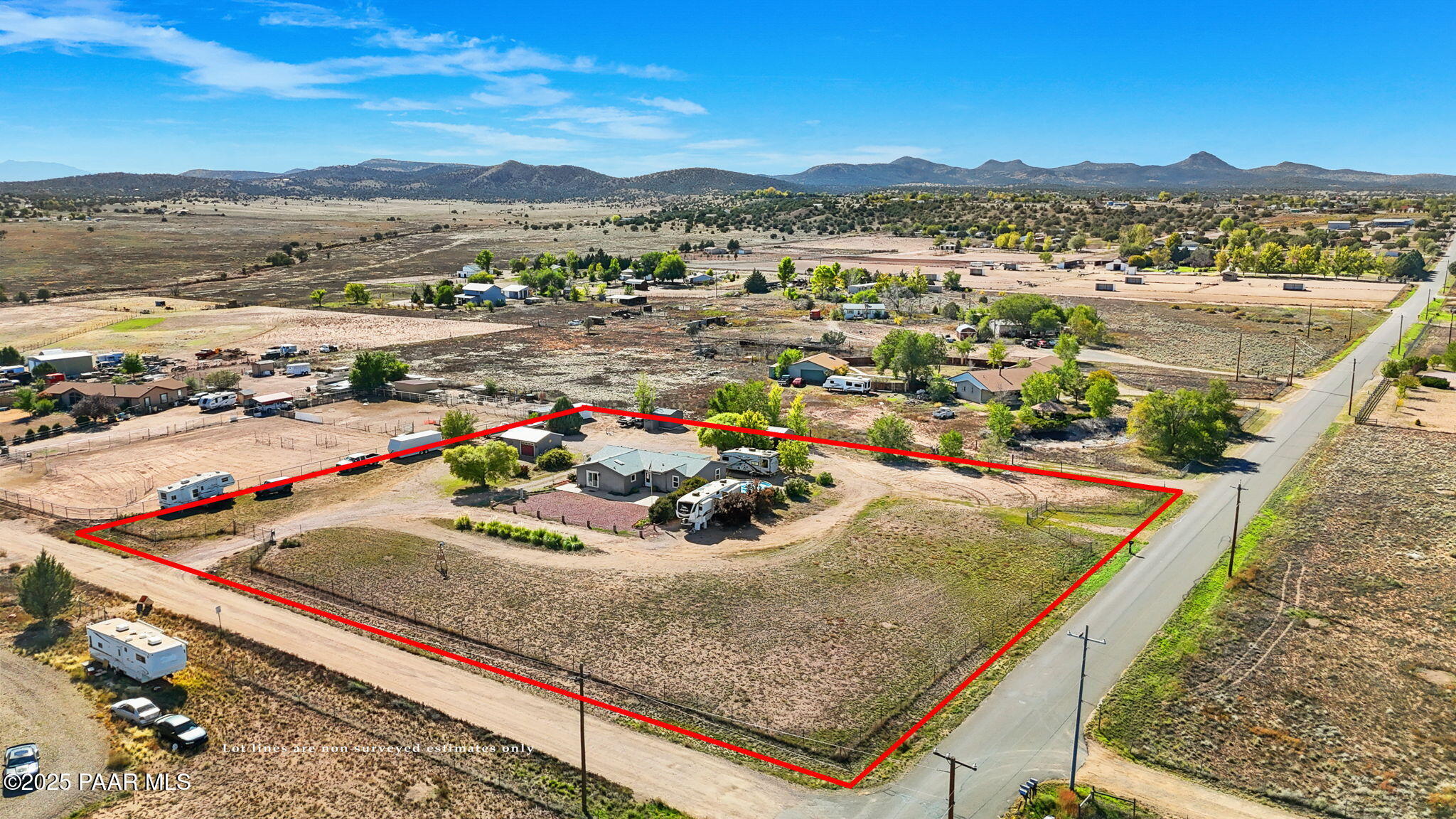 499 Rolling Hills Road Paulden, AZ 86334 - Photo 35 of 37 37-Aerial with Lot Lines (2)