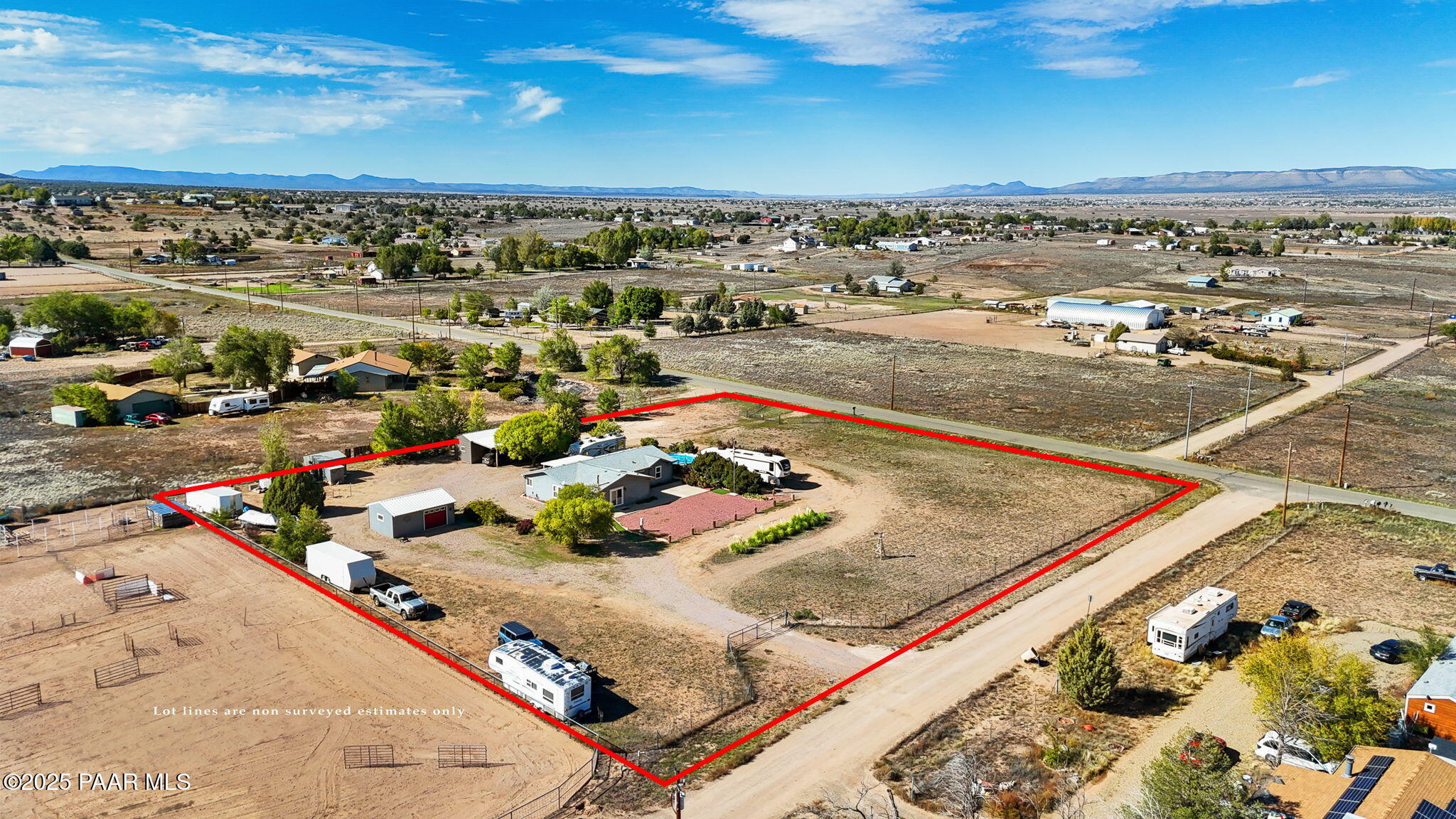 499 Rolling Hills Road Paulden, AZ 86334 - Photo 37 of 37 40-Aerial with Lot Lines