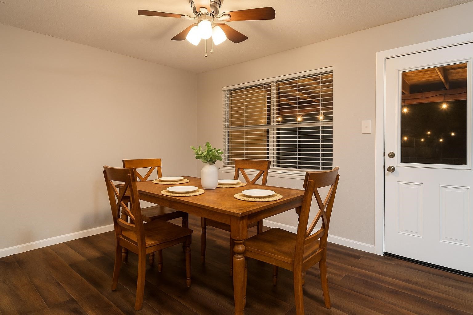503 Carrell Street Tomball, TX 77375 - Photo 17 of 31 a view of a dining room with furniture and wooden floor