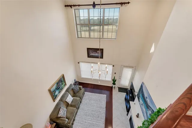 a view of entryway with wooden floor