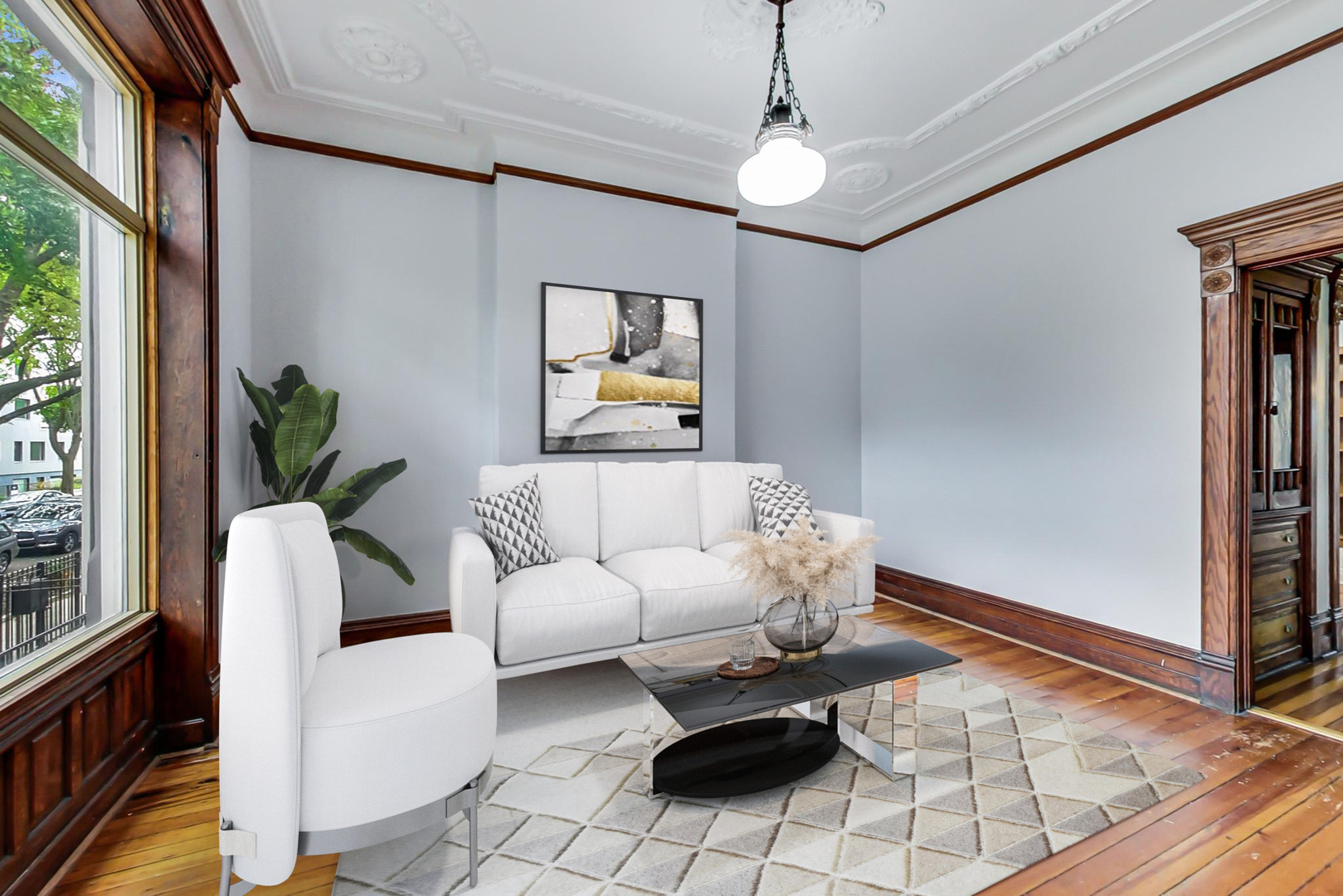 2035 West Rice Street Chicago, IL 60622 - Photo 3 of 27 a living room with furniture and a window
