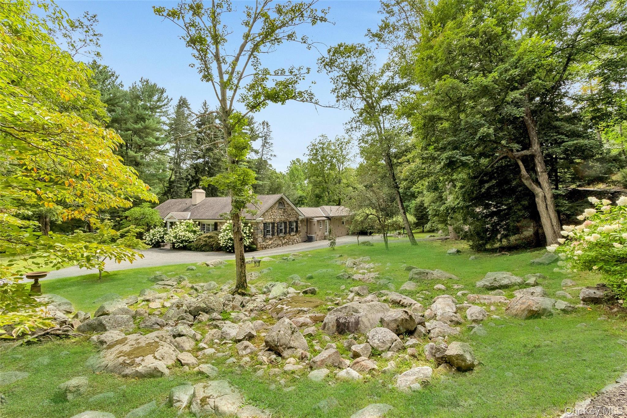55 Mountain Farm Road Tuxedo Park, NY 10987 - Photo 33 of 42 a backyard of a house with lots of green space