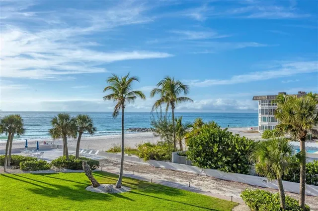 a view of a balcony with city view