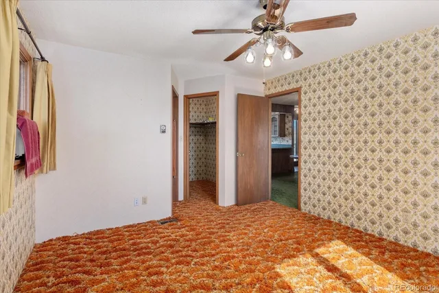 a view of small space with a window