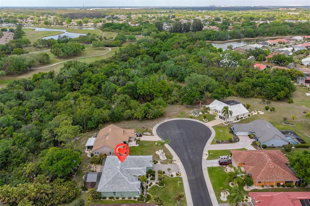 1107 Opal Lane Sun City Center, FL 33573 - Photo 64 of 72 an aerial view of a house with pool and outdoor space