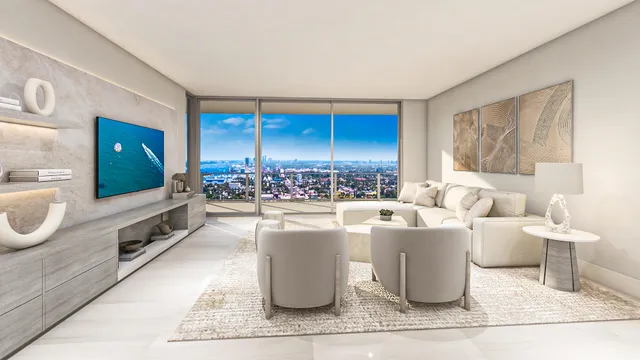 a living room with a couch and a flat screen tv