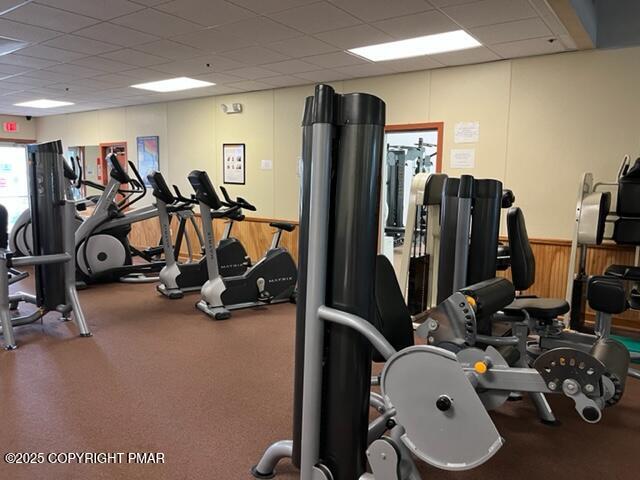 2196 Scarborough Way Bushkill, PA 18324 - Photo 42 of 58 a view of a room with gym equipment