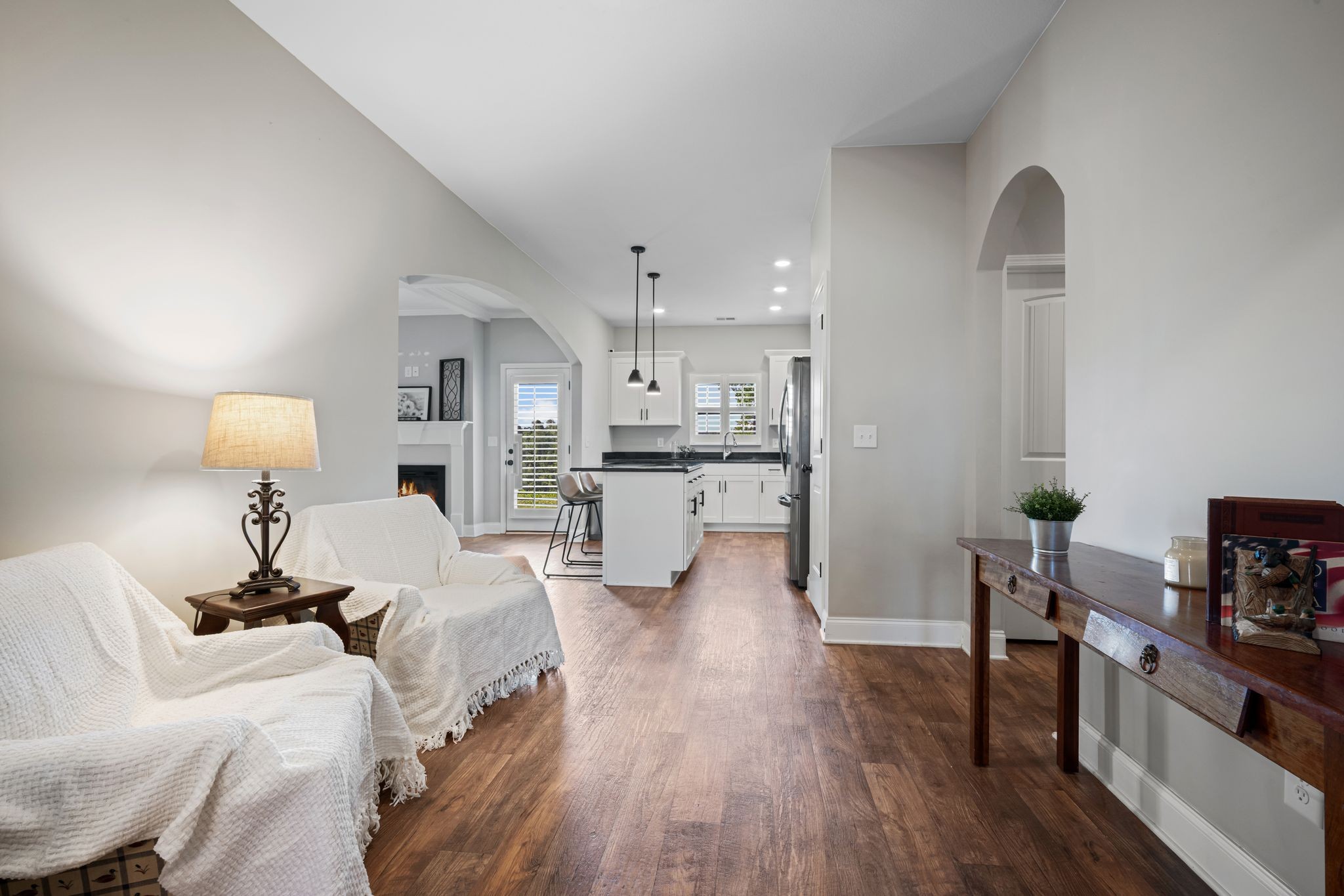 102 Murrell Road Dickson, TN 37055 - Photo 5 of 23 a living room with stainless steel appliances furniture and a kitchen view