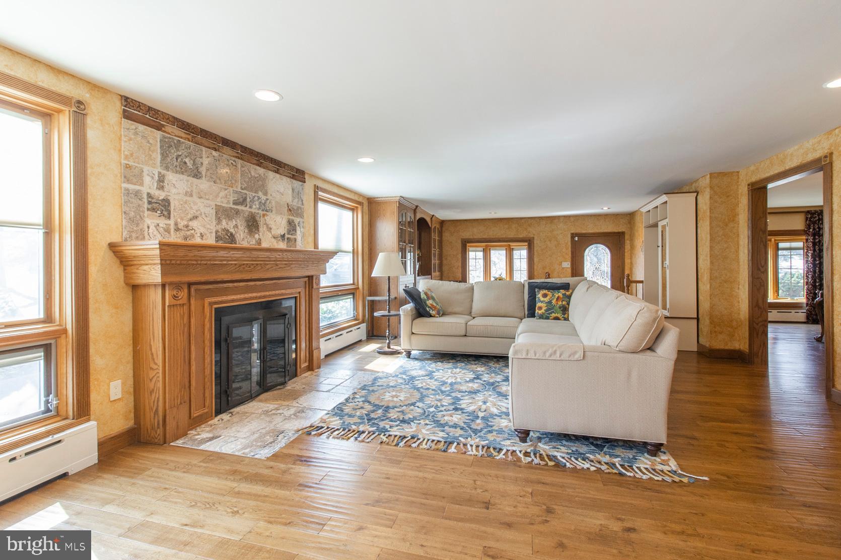 309 Valley Road Havertown, PA 19083 - Photo 4 of 26 Living room fireplace