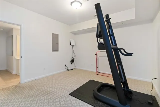 a front view of a building with garden