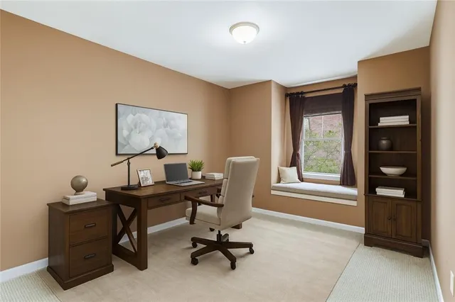 a view of a hallway view with staircase