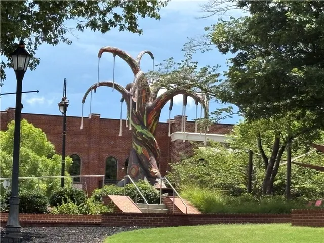 a view of a wooden door