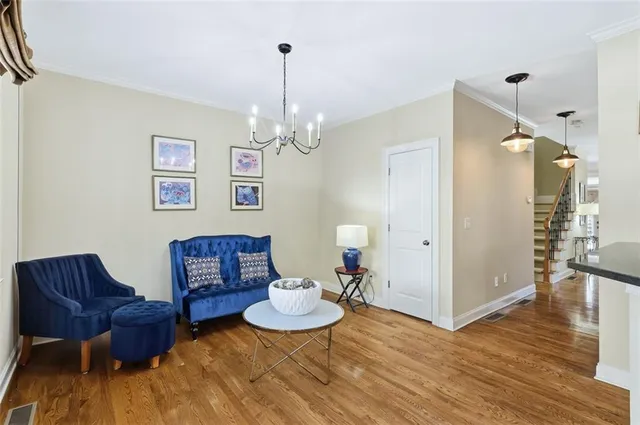 a view of balcony and wooden floor