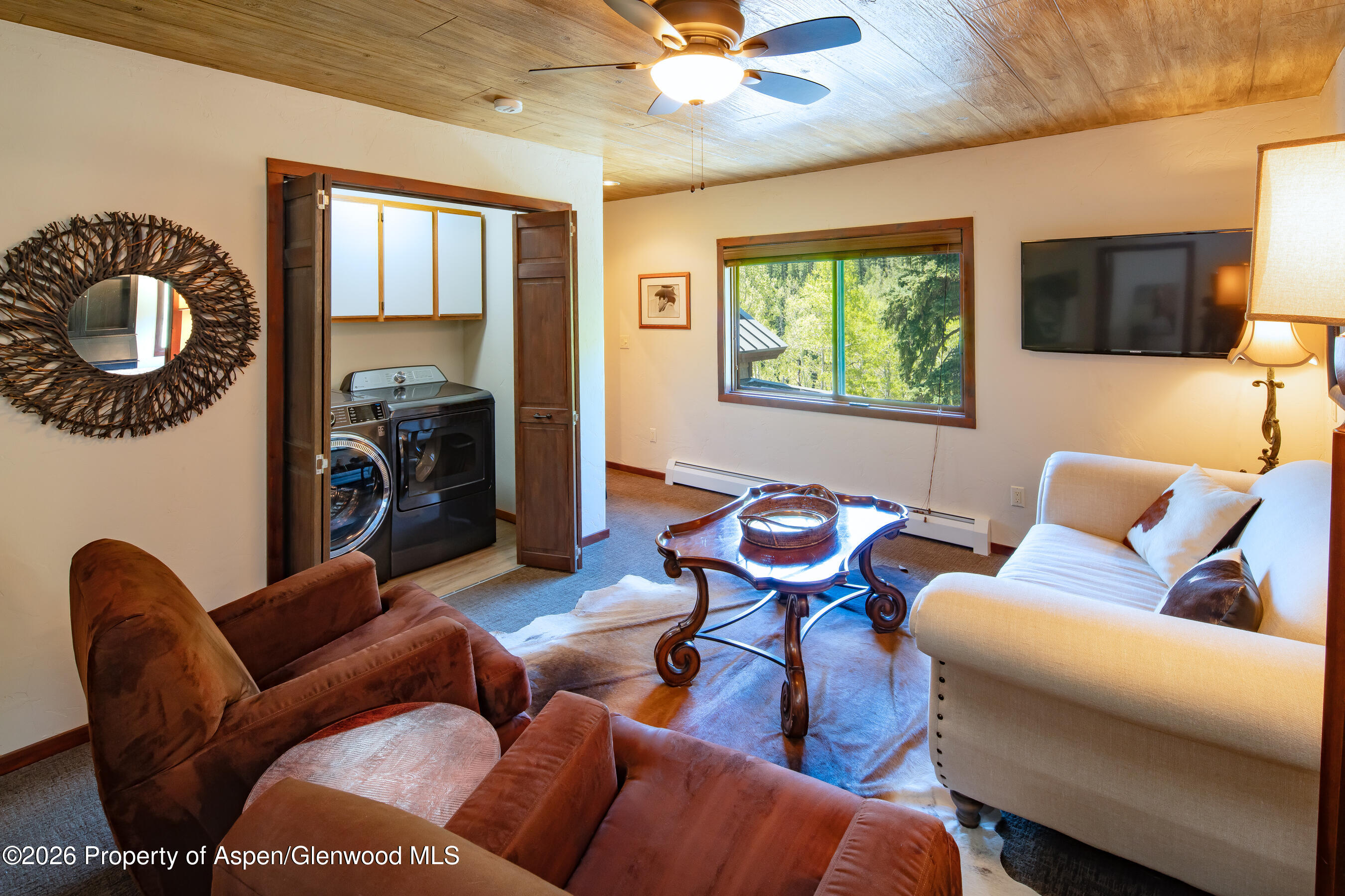294 Ruedi Creek Road Basalt, CO 81621 - Photo 15 of 27 a living room with furniture a flat screen tv and a window