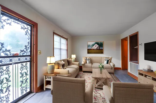 a backyard of a house