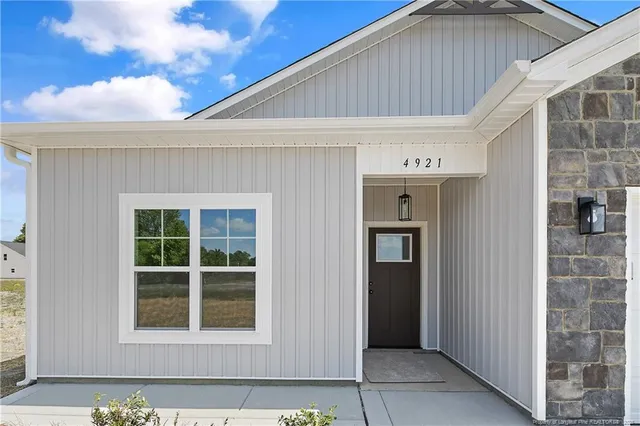 a front view of a house